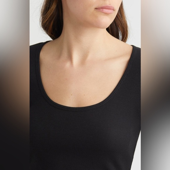 Nation LTD Lark Scoop Neck Ribbed Tee T Shirt Black Size Extra Small - Picture 4 of 8